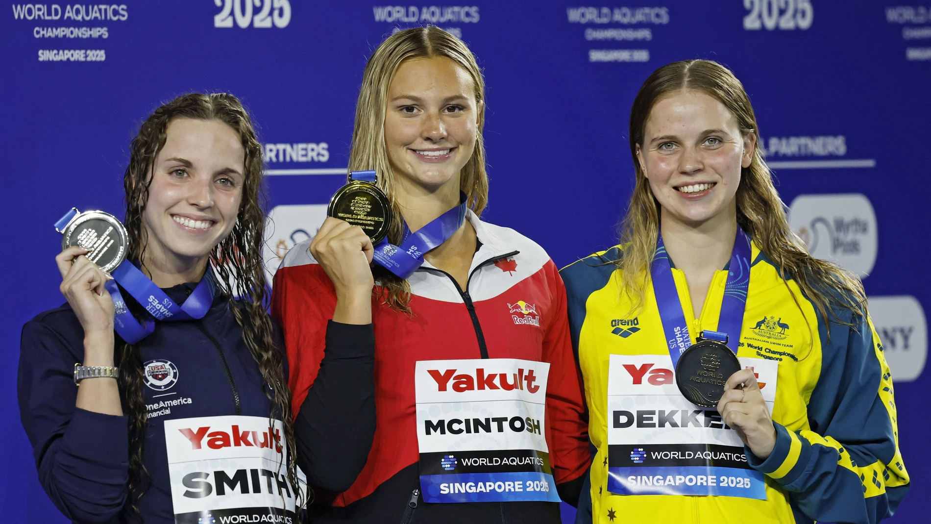 Summer McIntosh sumó su tercer oro en los Mundiales de Singapur