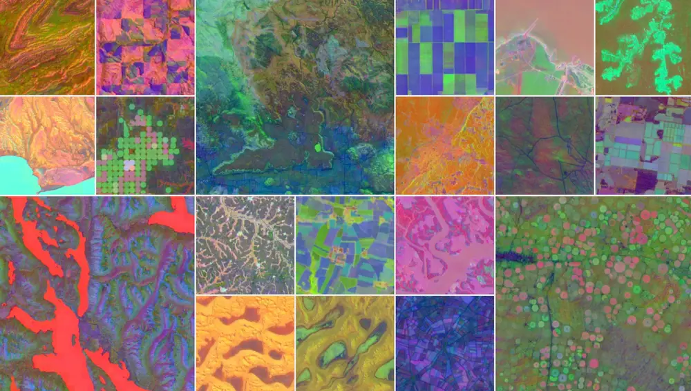 Ejemplos de Google AlphaEarth Foundations