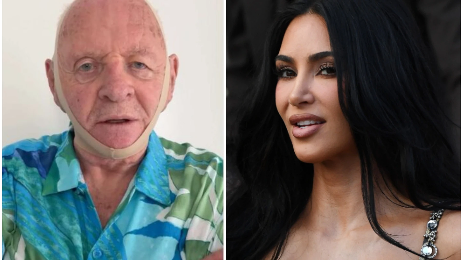 Anthony Hopkins y Kim Kardashian
