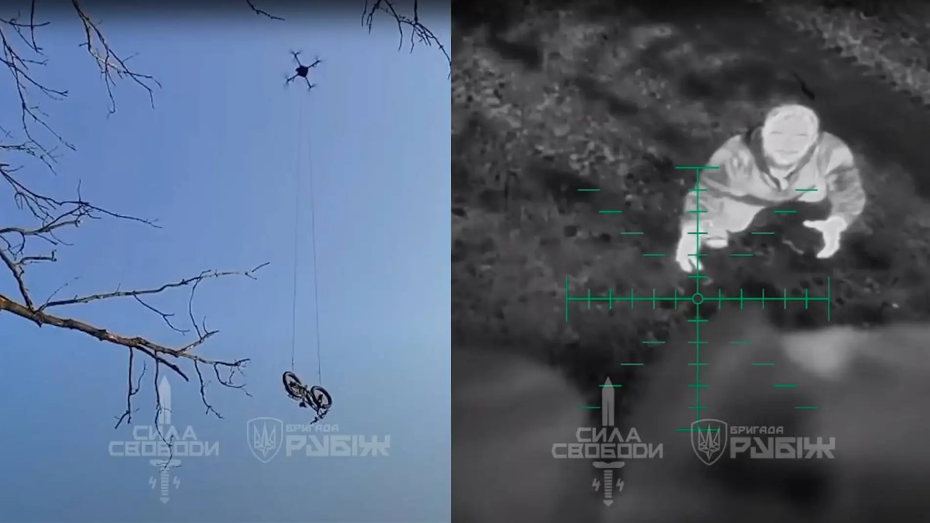 Rescatan con un dron y una bicicleta a un soldado de Ucrania rodeado por tropas rusas.