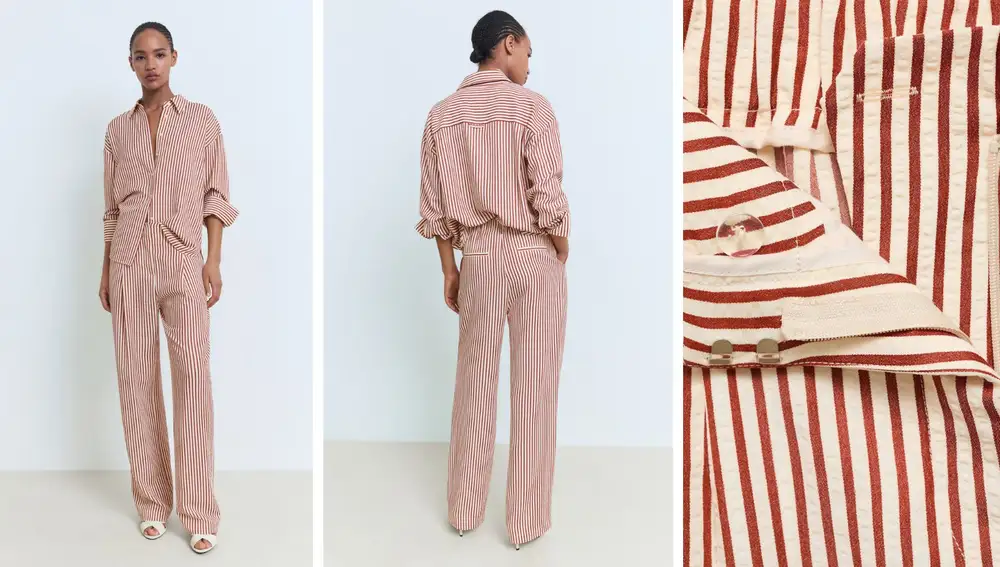 Pantalón rayas pinzas (29,99€)