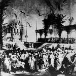 Fotografía fechada en noviembre de 1869 de la inauguración del Canal de Suez en Egipto.