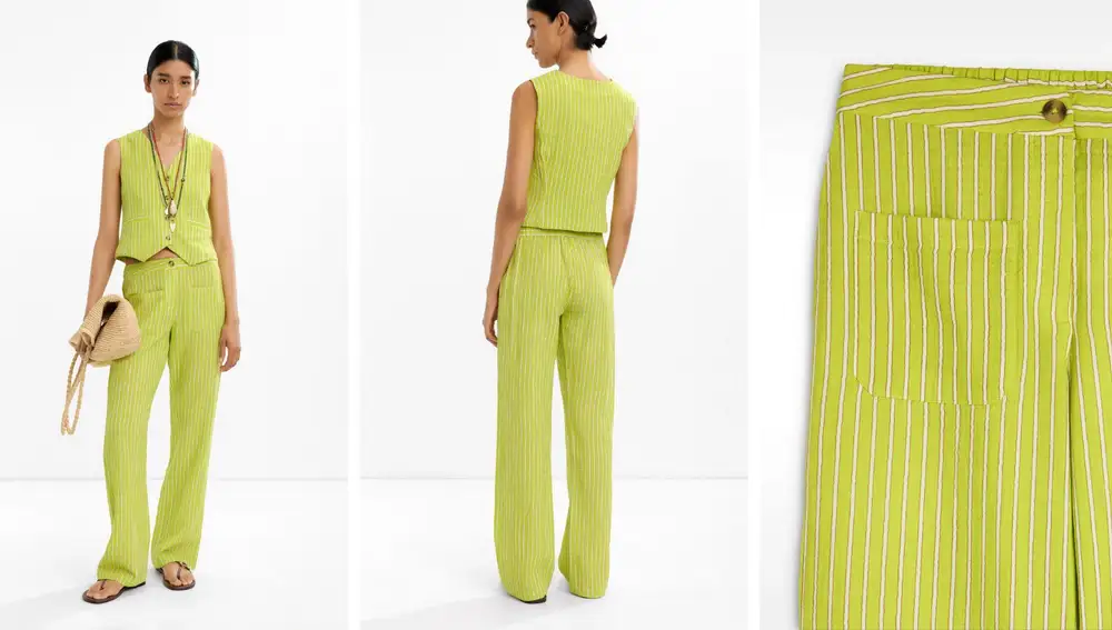 Pantalón a rayas 100% algodón (29,99€)