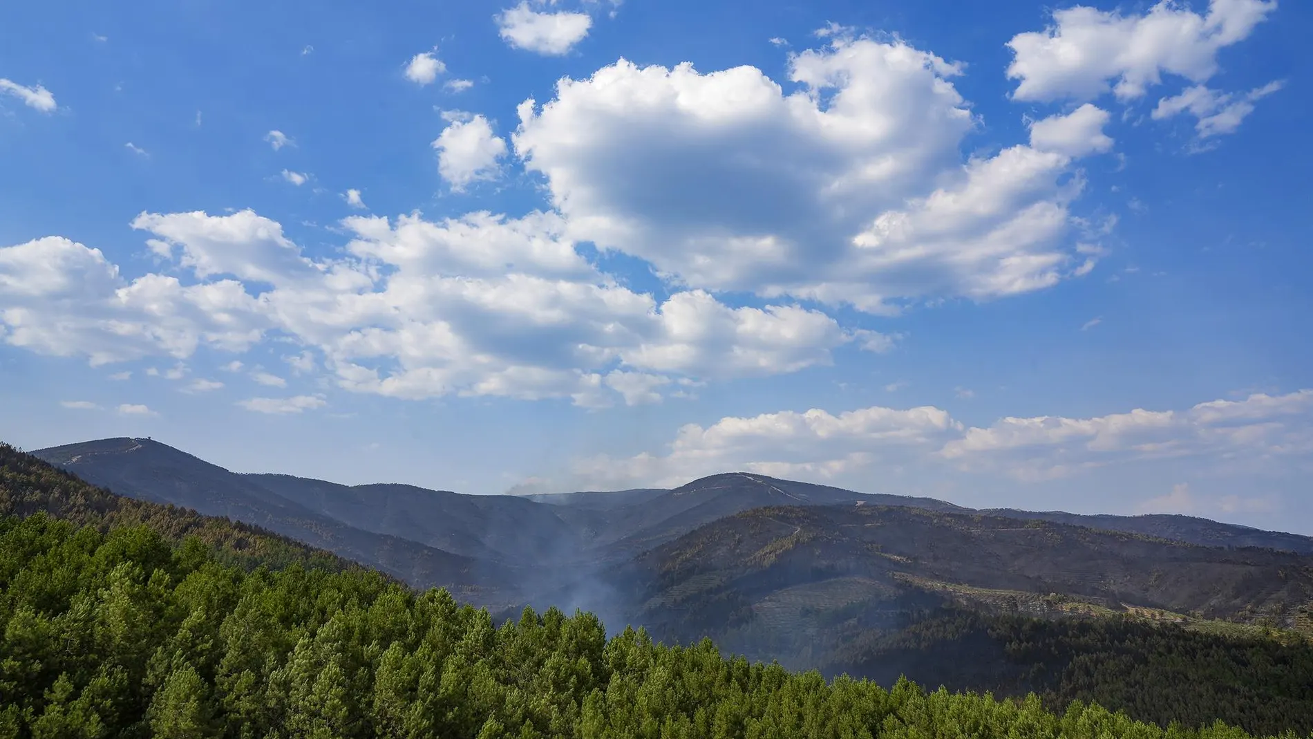 En el incendio en Las Hurdes (Cáceres) se mantiene evacuada la alquería de Avellanar