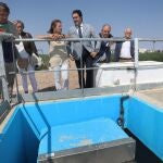Suárez-Quiñones visita la nueva estación depuradora de aguas residuales de Cisneros (Palencia)