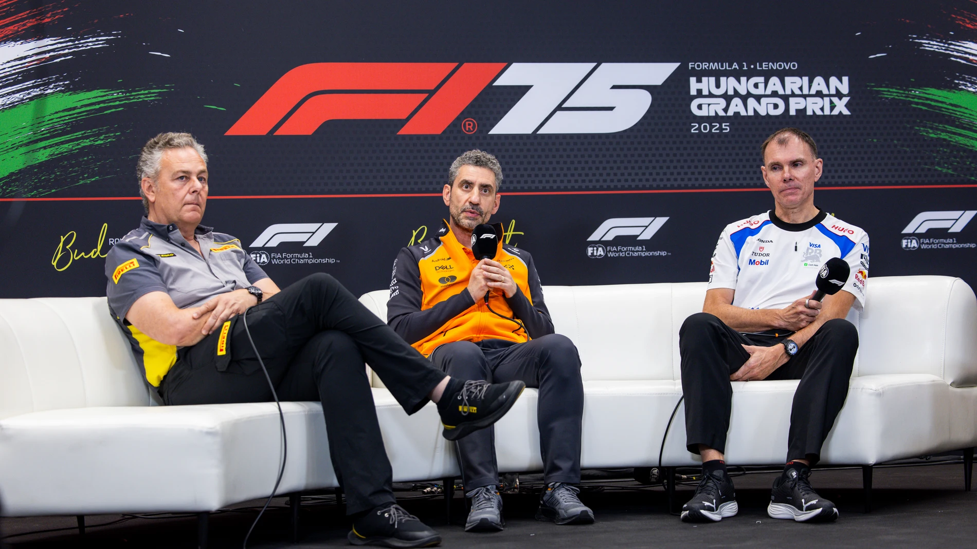Responsables de Pirelli, McLaren y Red Bull, en Hungaroring