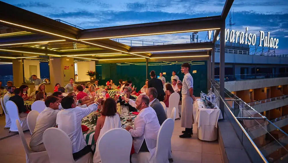Plano general de la terraza de la Suite 702 del hotel Valparaíso Palace en Palma de Mallorca