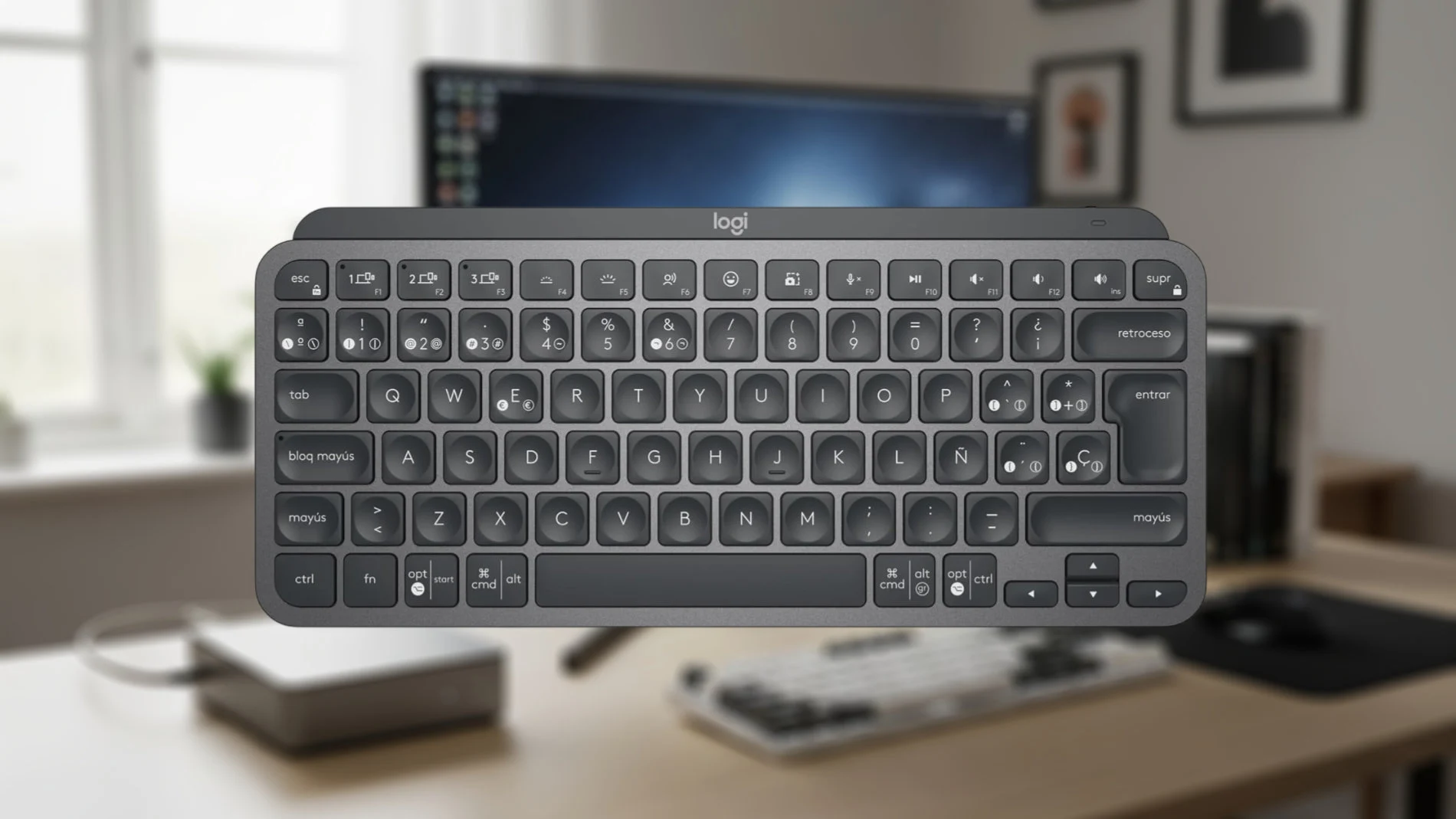 El teclado Logitech MX Keys Mini lleva una batería de 1.500 mAh