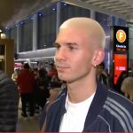 Franco Mastantuono, en el aeropuerto justo antes de volar a Madrid