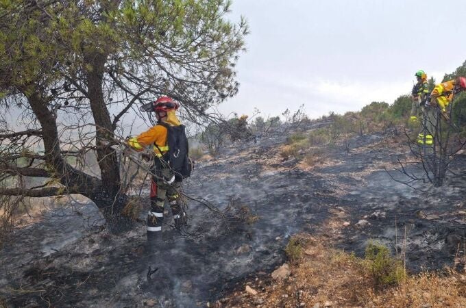 Sucesos.- Los rayos provocan varios conatos de incendio forestal en Moratalla, Caravaca y Jumilla