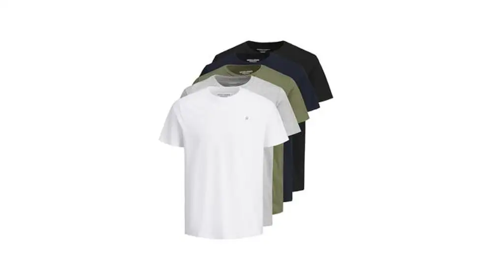 JACK & JONES Pack de 5 camisetas