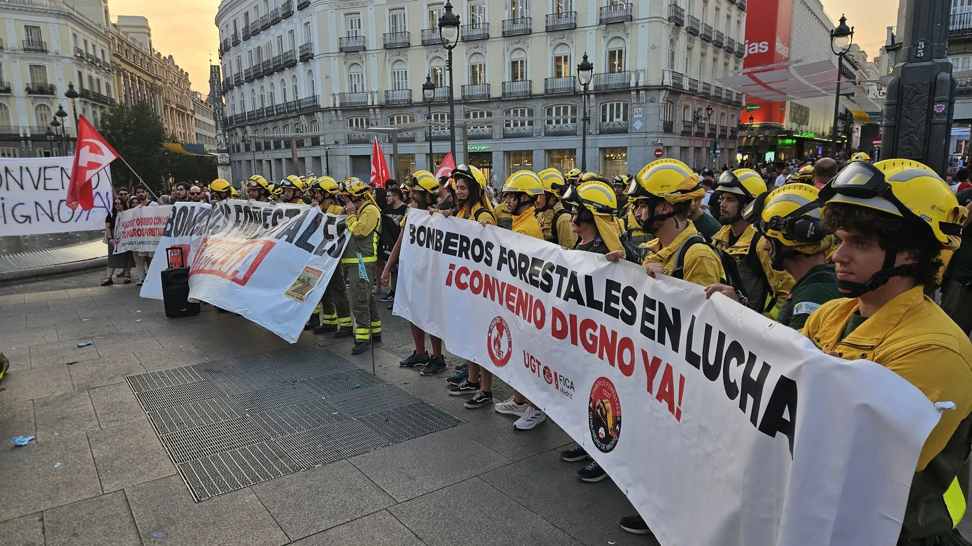 La protesta de ayer en la Puerta del Sol
