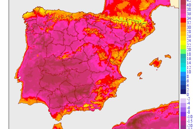 Temperaturas máximas de este lunes 4 de agosto
