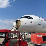 Daños causados en el avión
