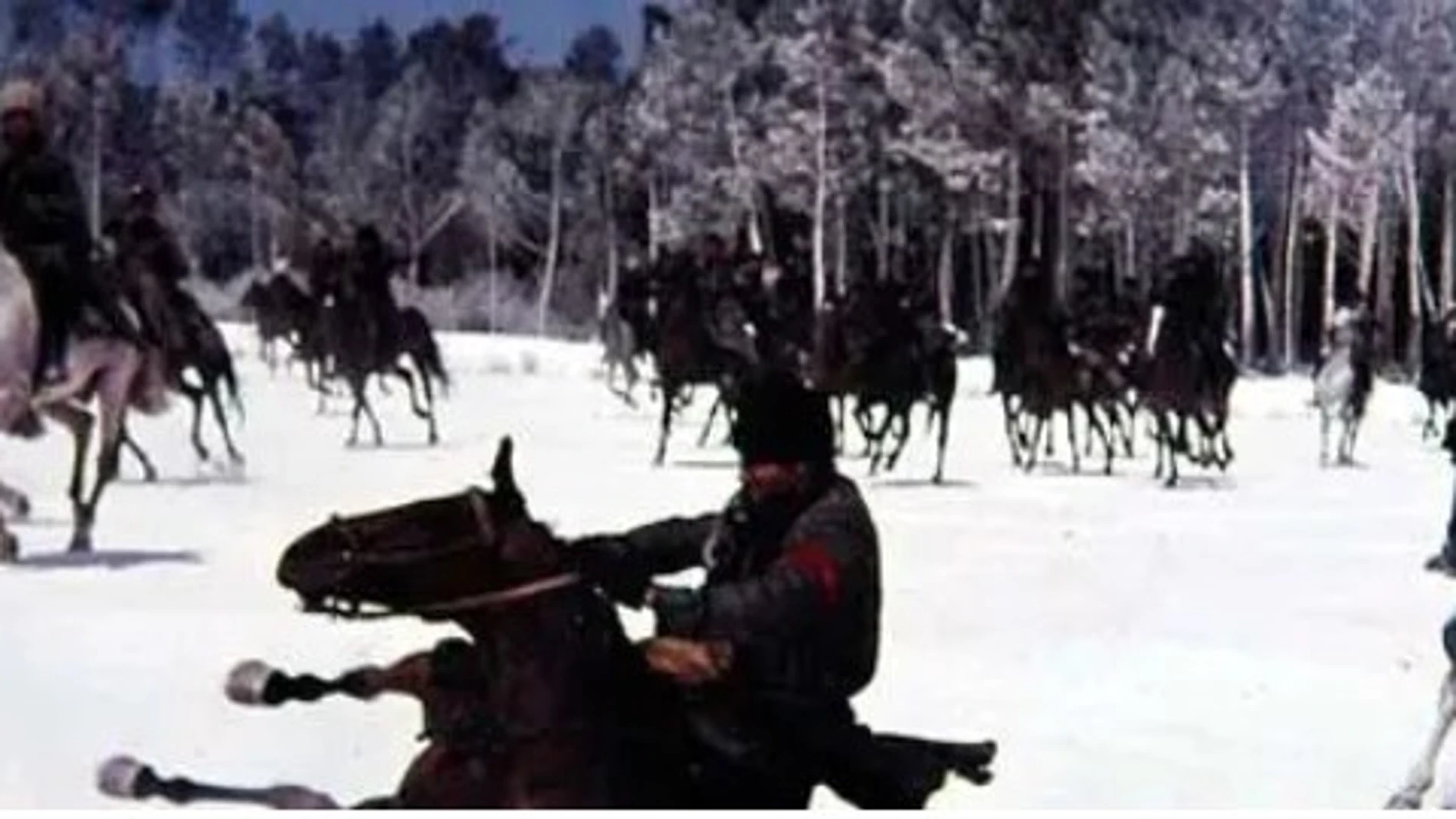 Imagen del rodaje de Doctor Zhivago en la estepa soriana