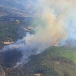 Sucesos.- Declarado un incendio en Salobre (Albacete) que obliga a confinar los balnearios de Benito y La Esperanza