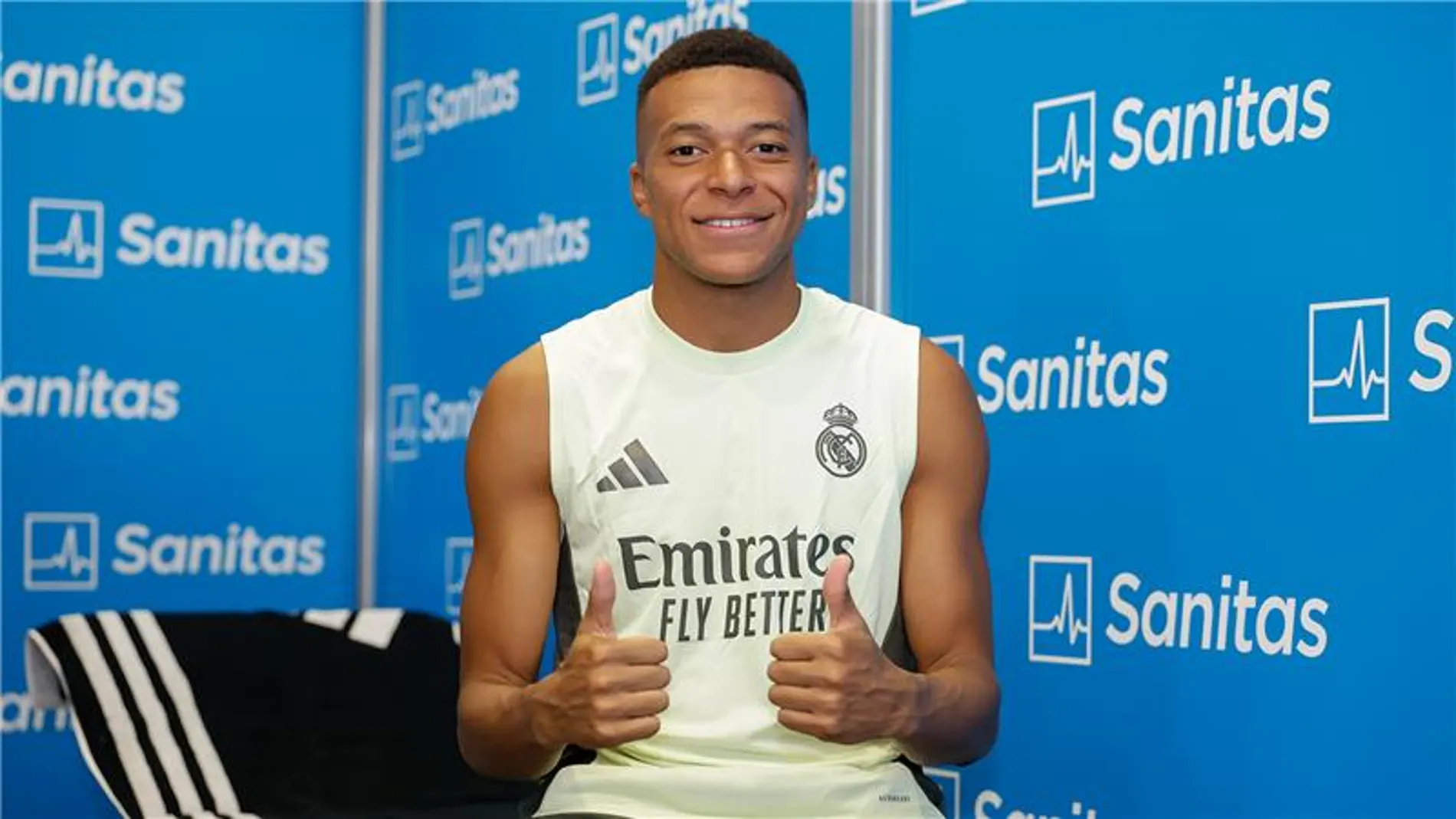 Mbappé, durante las pruebas médicas