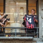 Luka Modric, en su presentación oficial con el AC Milan