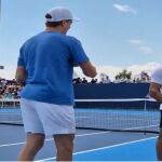 Carlos Alcaraz y Sinner coincidieron en una de las pistas de entrenamiento en Cincinnati