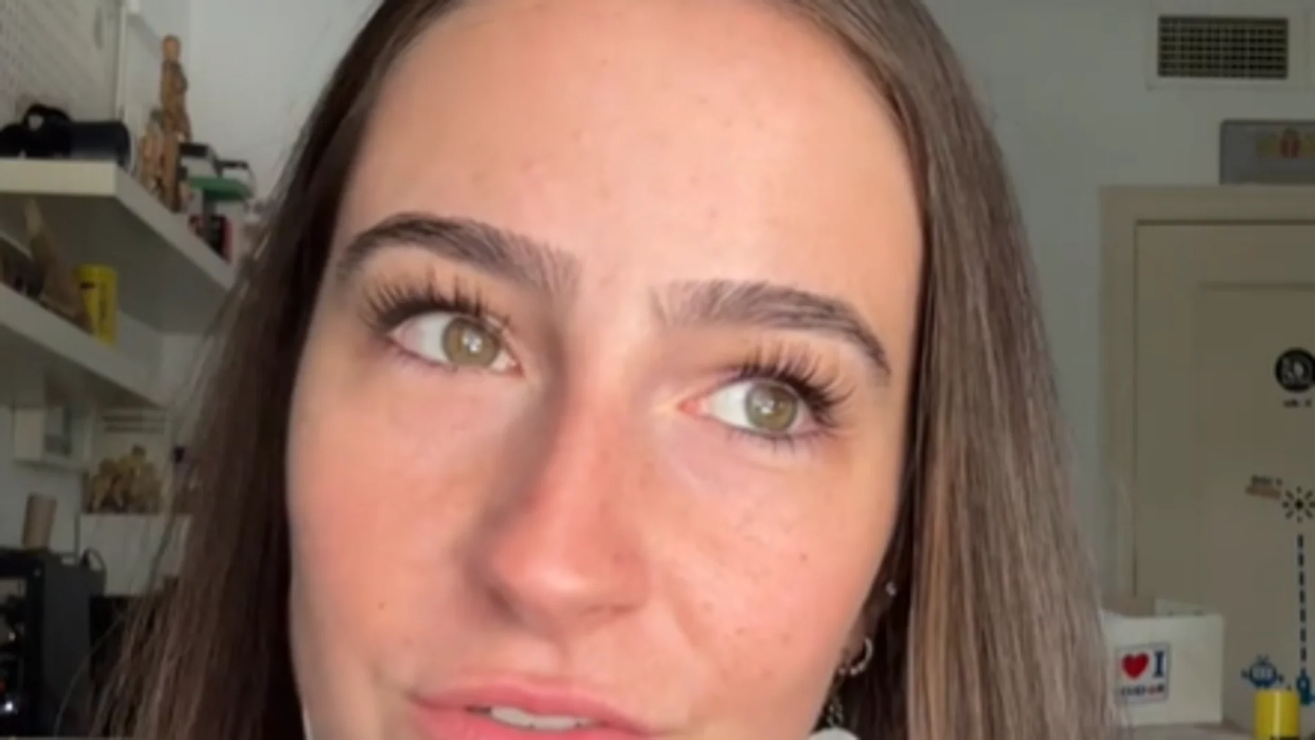 Kristi, una joven estadounidense, durante su vídeo