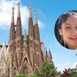 Una argentina en la Sagrada Familia, Barcelona