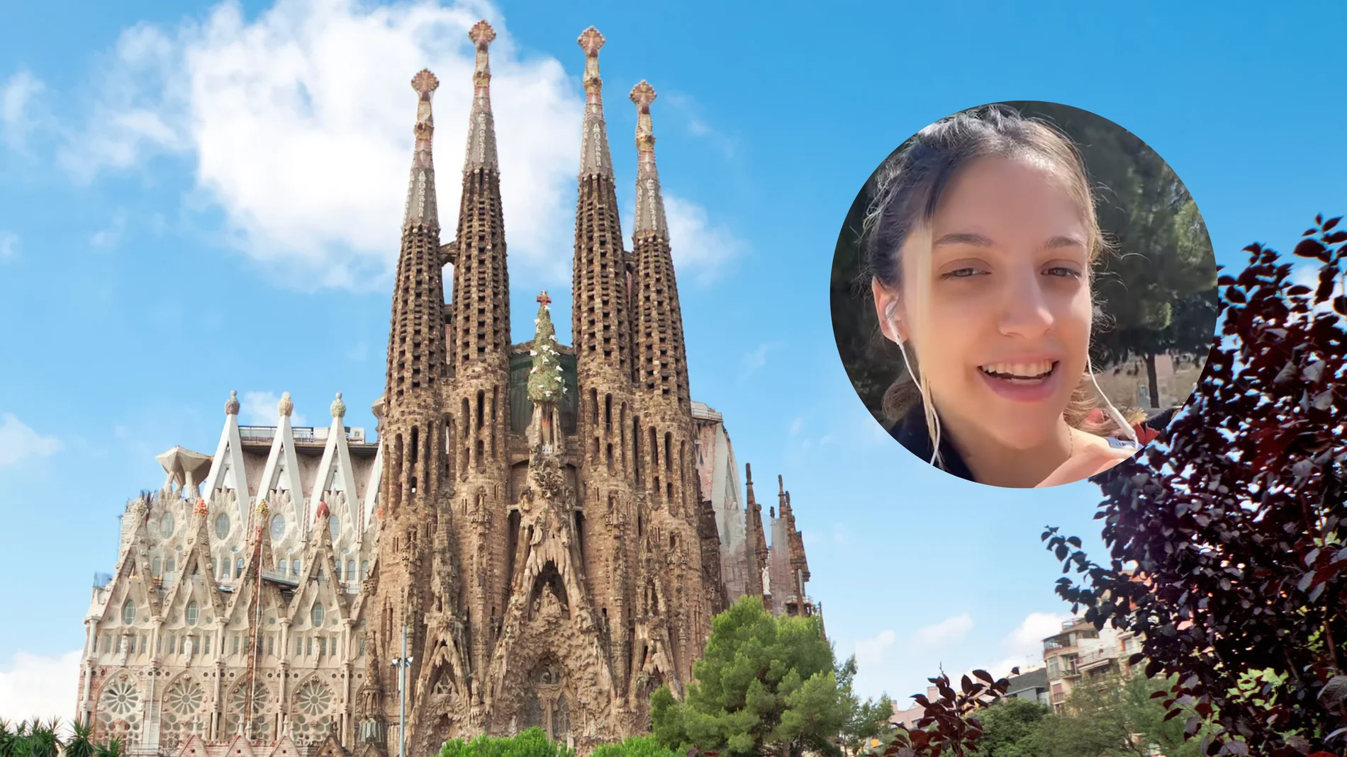 Una argentina en la Sagrada Familia, Barcelona