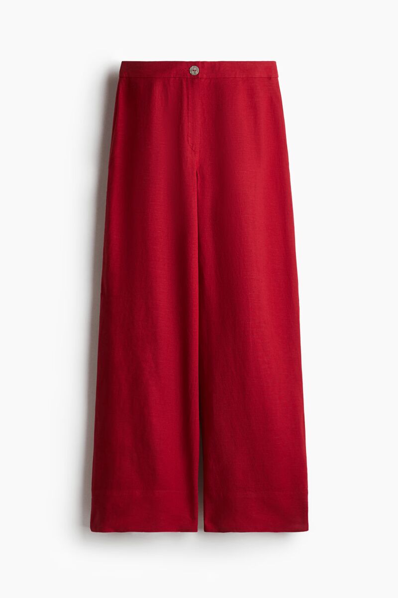 Pantalón en mezcla de lino.