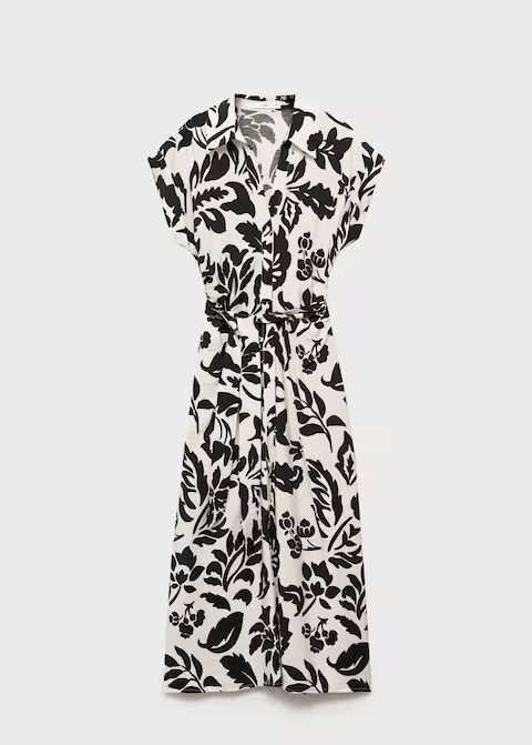 Vestido camisero estampado floral.