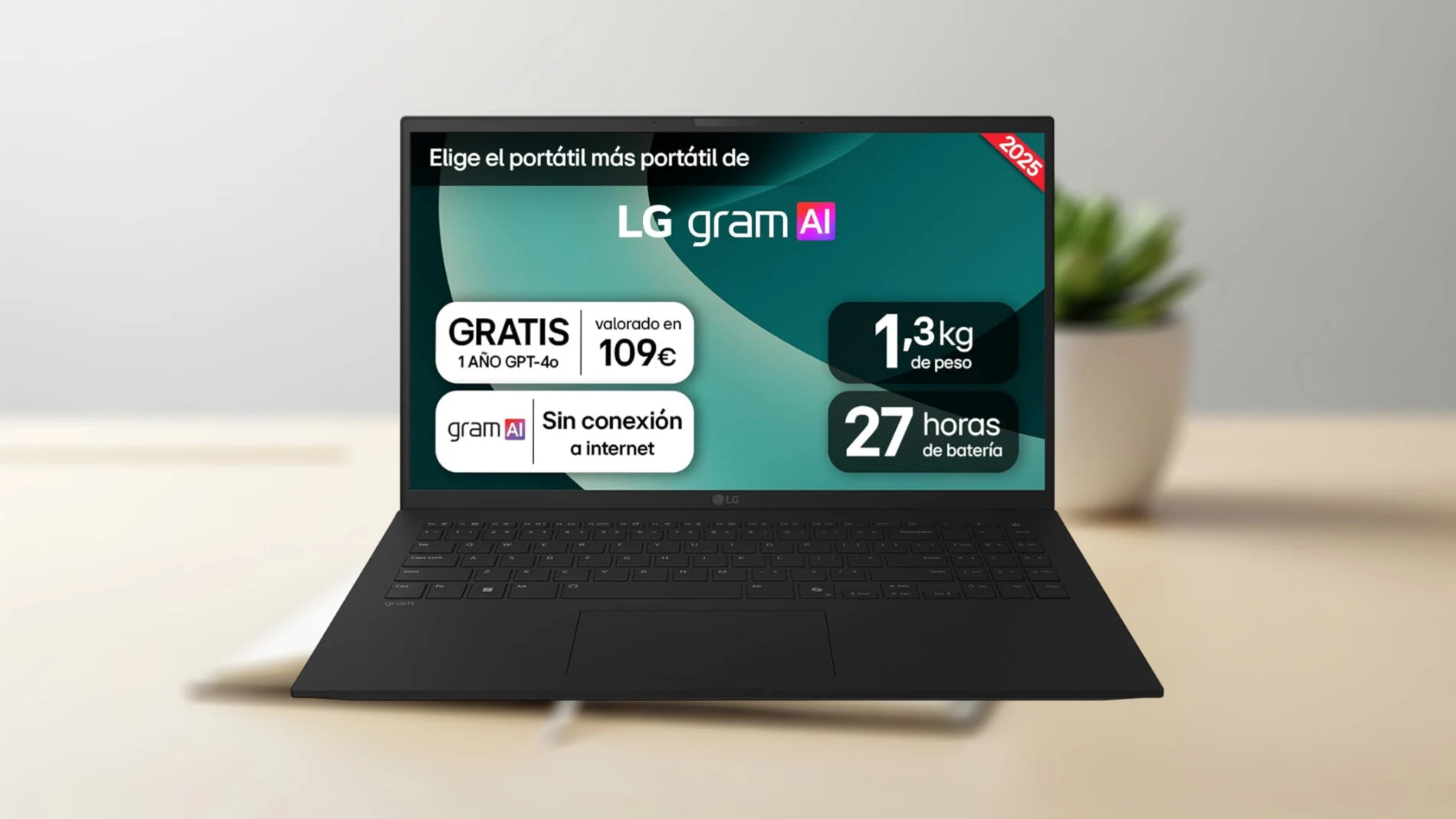 El LG gram 15ZD80T-G.AX75B es un portátil fino y ligero
