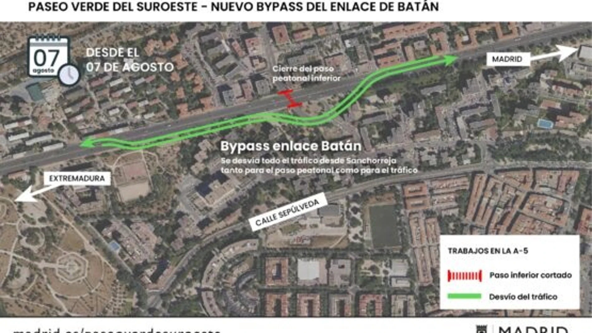 Nuevo bypass enlace batanREMITIDA / HANDOUT por AYUNTAMIENTO DE MADRIDFotografía remitida a medios de comunicación exclusivamente para ilustrar la noticia a la que hace referencia la imagen, y citando la procedencia de la imagen en la firma06/08/2025