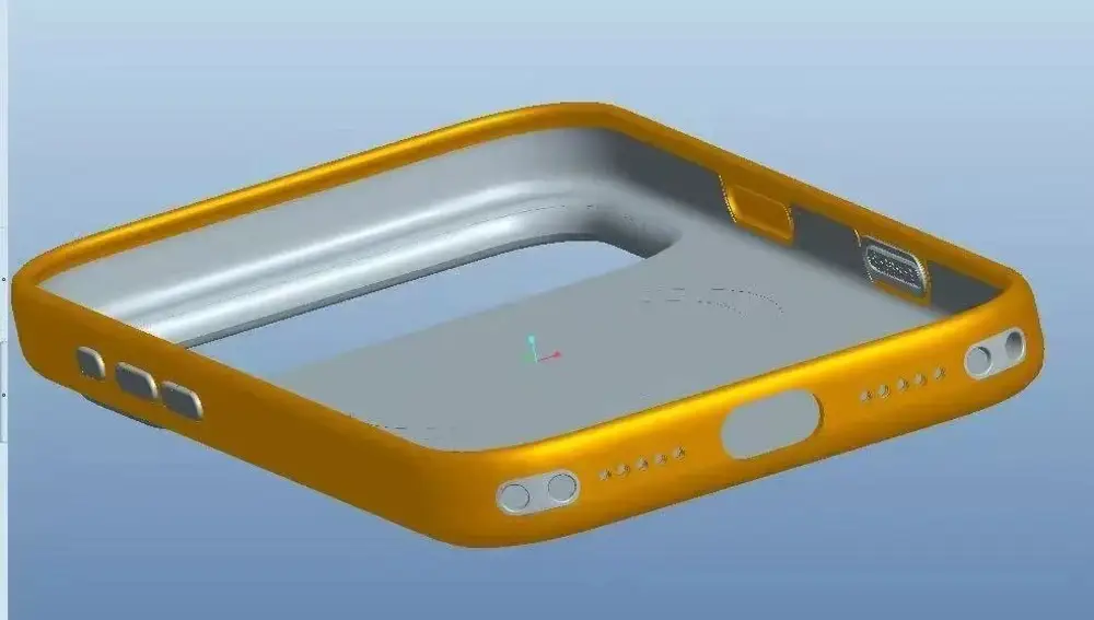Funda donde se pueden ver los nuevos orificios para la correa