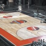 El Roig Arena de Valencia monta su pista en "modo basket"