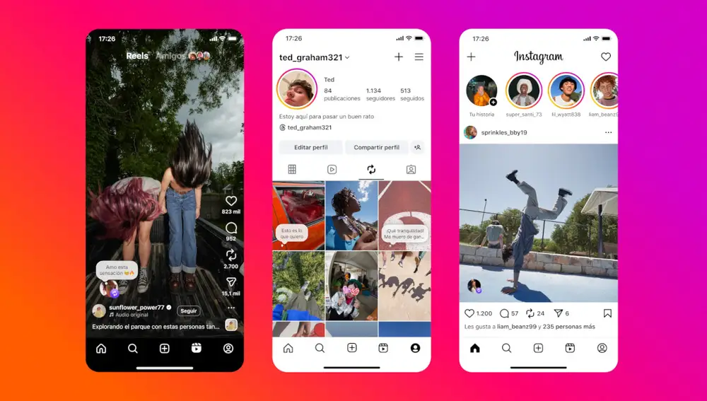 Así lucen las tres nuevas funciones en la interfaz de la app de Instagram