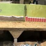 Parte del material intervenido 