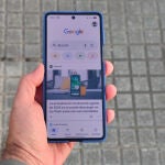 La app de búsqueda de Google en un Samsung Galaxy Z Flip7