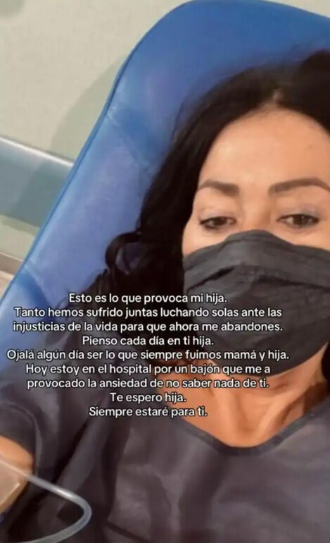 Maite Galdeano en el hospital