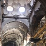 Interior de la Mezquita de Córdoba afectado