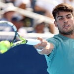 Alcaraz, en su partido de primera ronda ante Damir Dzumhur