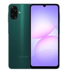 El diseño al completo del Samsung Galaxy A07 4G en color verde