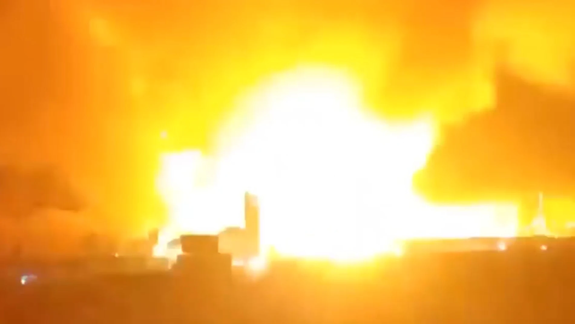 Momento exacto de la detonación, captada por un vecino