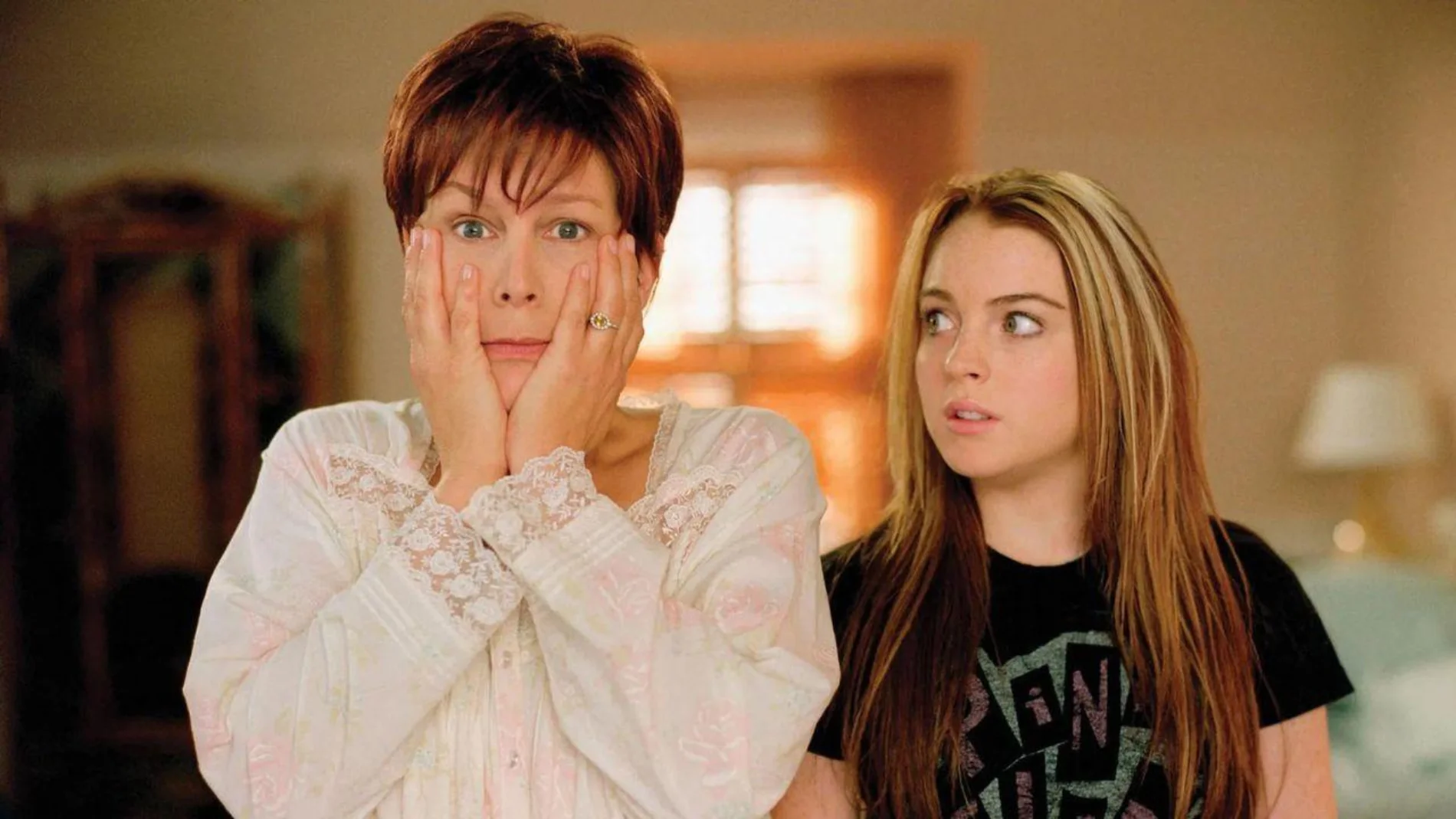 Jamie Lee Curtis y Lindsay Lohan hace más de 20 años