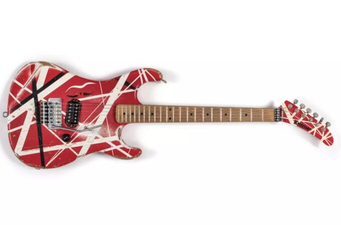 Imagen de la icónica guitarra de Eddie Van Halen 