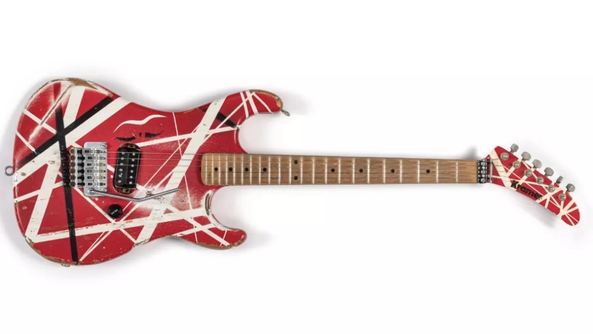 Imagen de la icónica guitarra de Eddie Van Halen