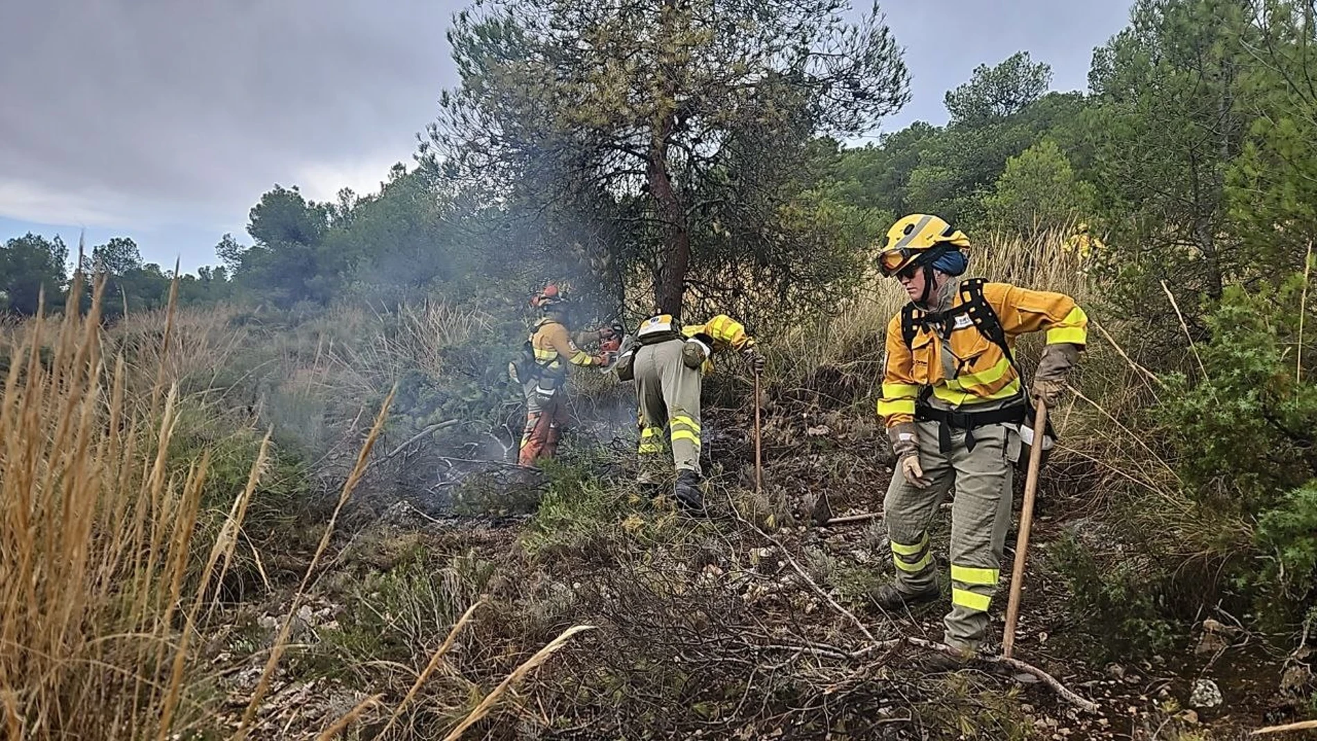 Un rayo provoca un conato de incendio forestal en la Sierra de los Gavilanes (Yecla) REMITIDA / HANDOUT por AGENTE MEDIOAMBIENTAL Fotografía remitida a medios de comunicación exclusivamente para ilustrar la noticia a la que hace referencia la imagen, y citando la procedencia de la imagen en la firma 12/08/2025