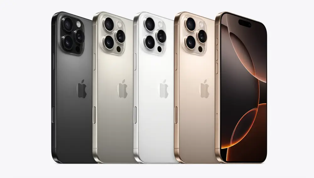 El iPhone 16 Pro Max en sus cuatro colores disponibles