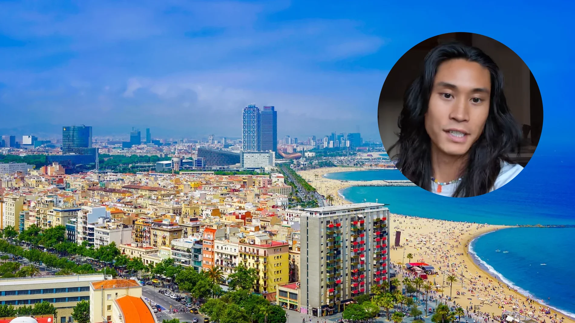 Un influencer estadounidense en Barcelona