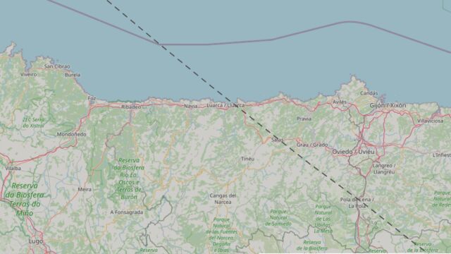 Justo encima de Luarca pasará la totalidad