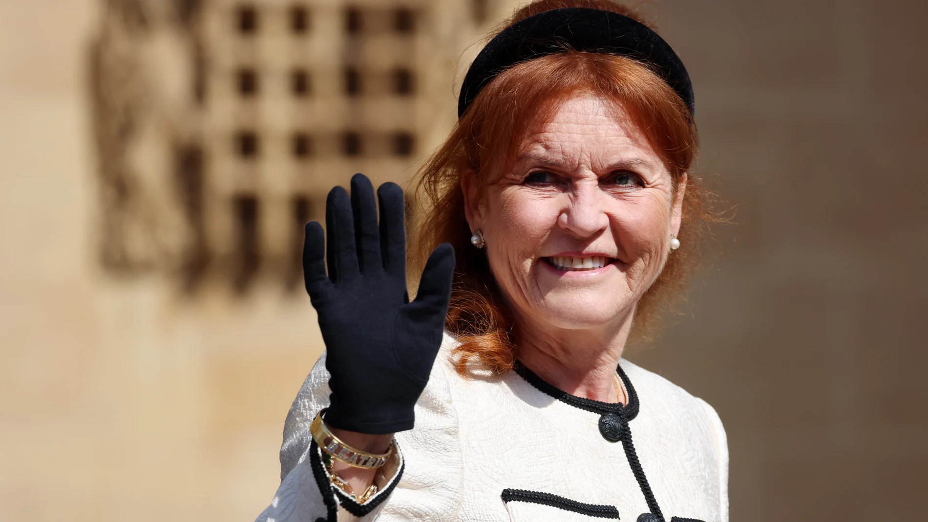 Britainís Sarah Ferguson, Duchess of York, attends the Easter Service at Windsor Castle in Windsor, west of London, Britain, 20 April 2025. Members of the UK royal family attended the annual Easter service at Windsor Castle. (Reino Unido, Londres)