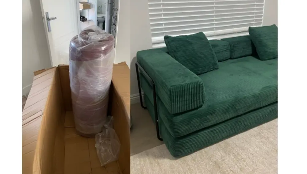 Fotos reales del sofá de compradores en AliExpress