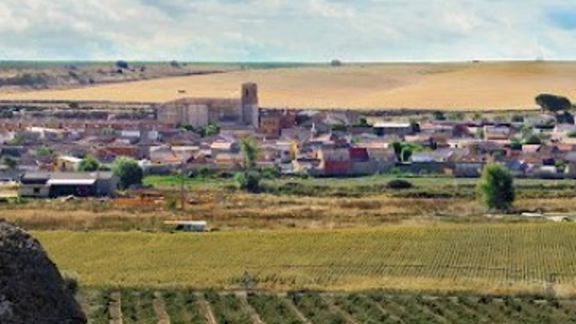 Vista de San Román de Hornija, en Valladolid, donde ha muerto un hombre al que encontraron inconsciente en medio de una carretera de este pueblo vallisoletano